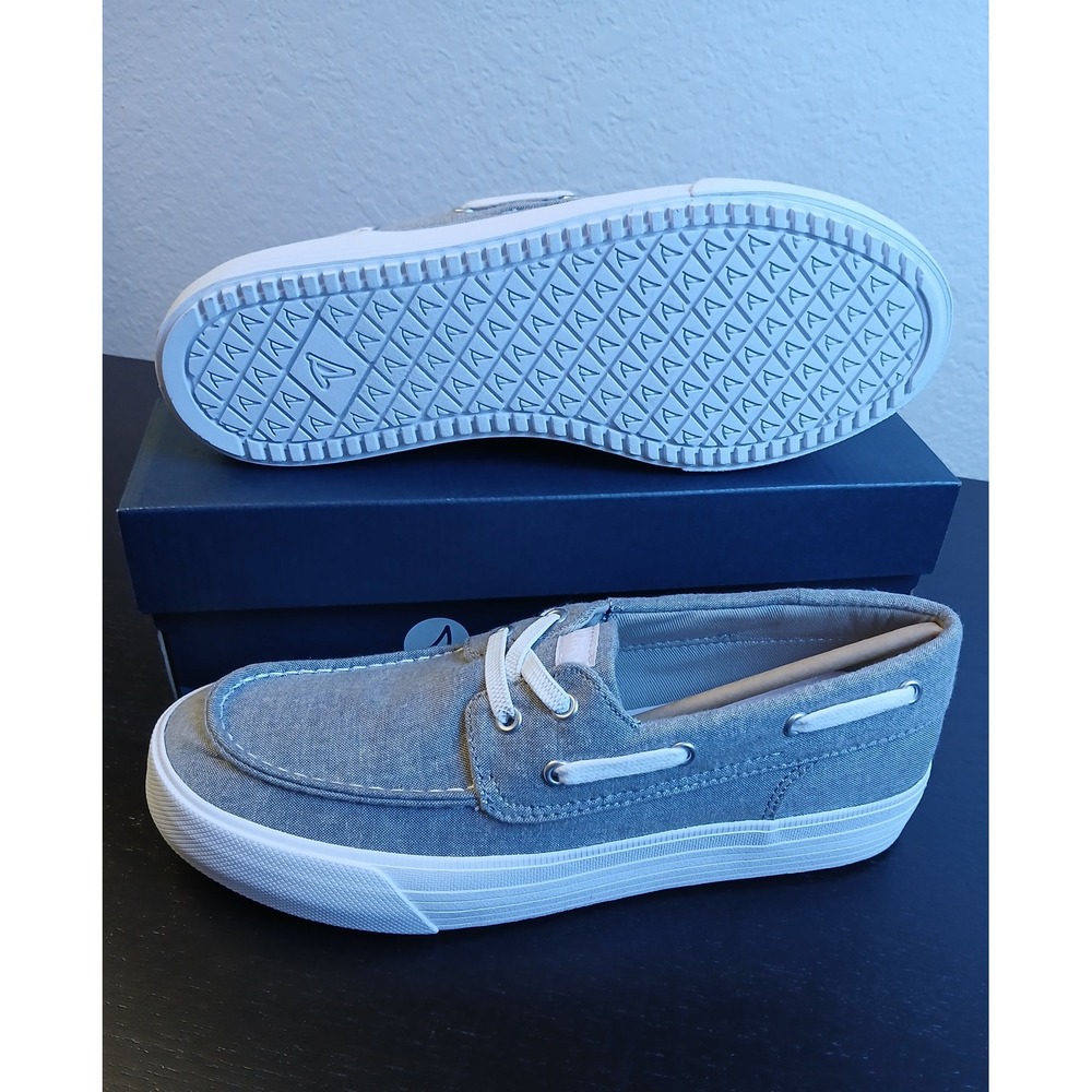 Sperry Bahama Platform Grey Textile Boat Shoes Sneakers Women 6 M NEW